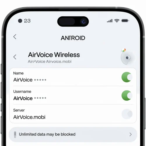 airvoice wireless unlimited data apn settings android