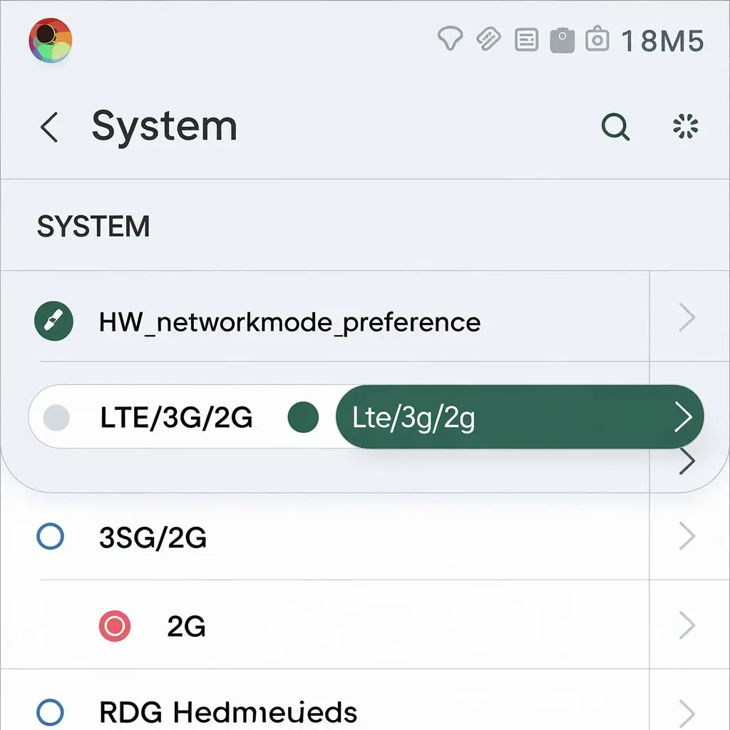 Android Settings Put System hw_networkmode_preference