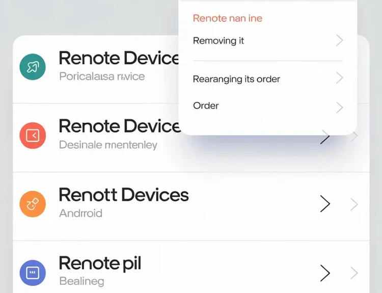 How to Change Order of Remote Devices on TrackView Android