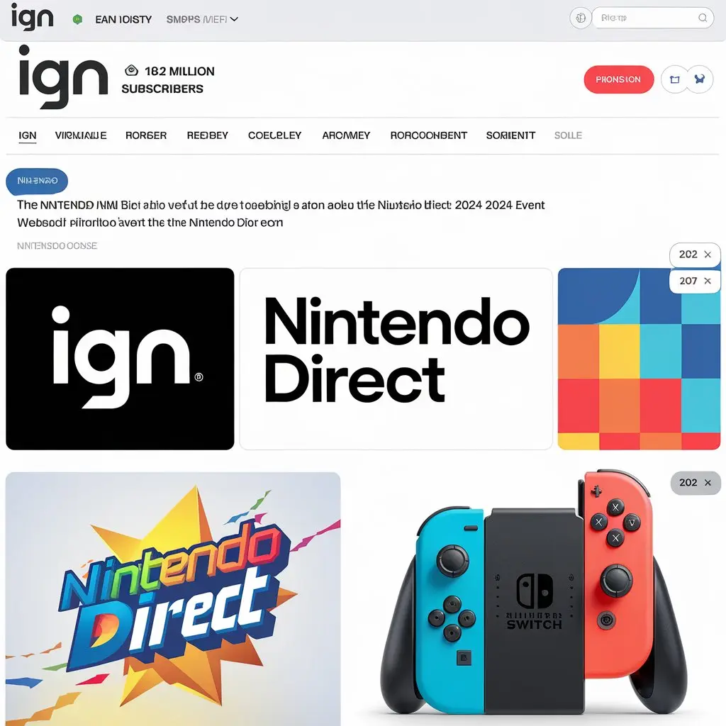 nintendo direct 2024 ign 18.2m subscribers subscribe