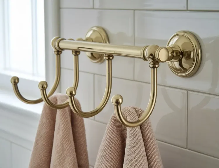 signature hardware berwin 24 towel bar polished brass