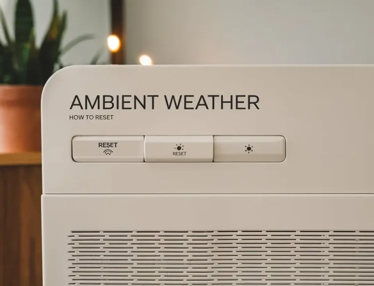 how to reset ambient weather 2092 console