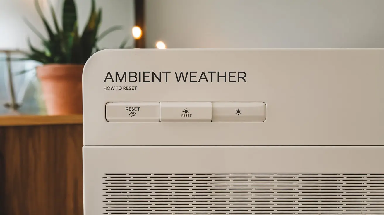 how to reset ambient weather 2092 console